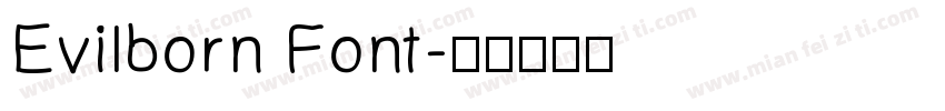 Evilborn Font字体转换